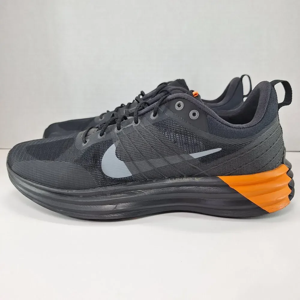 Nike Lunar Roam Mens 12 Black Safety Orange HJ8999-001 Running Shoes Sneakers